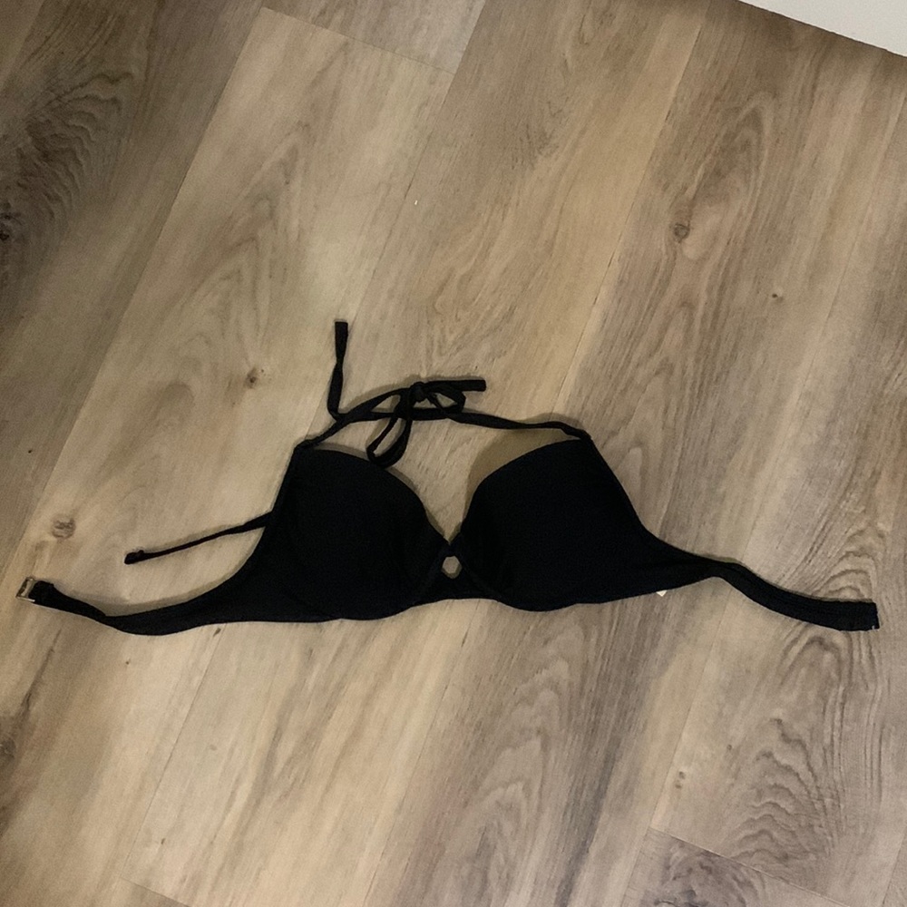 black bathing suit top